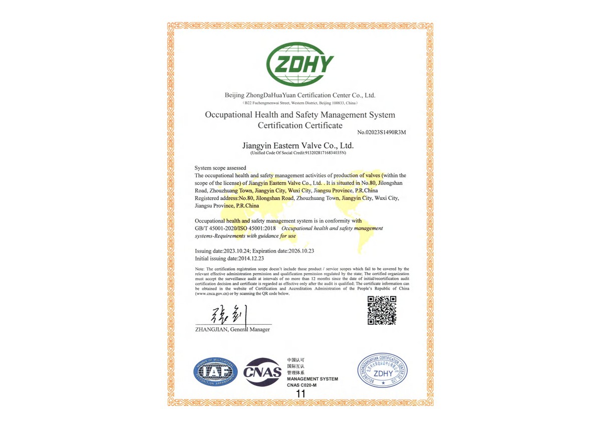 ISO 45001 Certificate